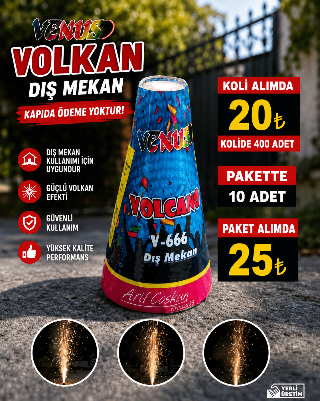Kırmızı Dış Mekan Volkan ürün görseli